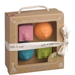 Σόφι η καμηλοπάρδαλη So Pure Natural Balles & Cubes, πολύχρωμα κυβάκια