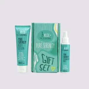 Aloe Colors Pure Serenity Gift Set 2021, Body Milk 150ml & Hair+Body Mist 100ml