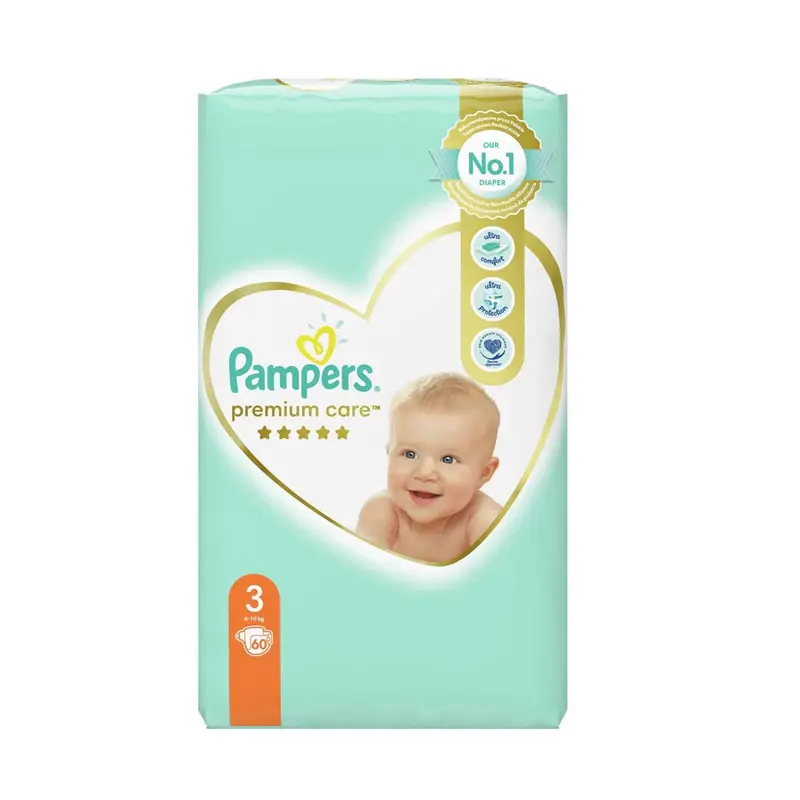 Pampers Premium Care No3, (6-10 kg), 60 τεμάχια