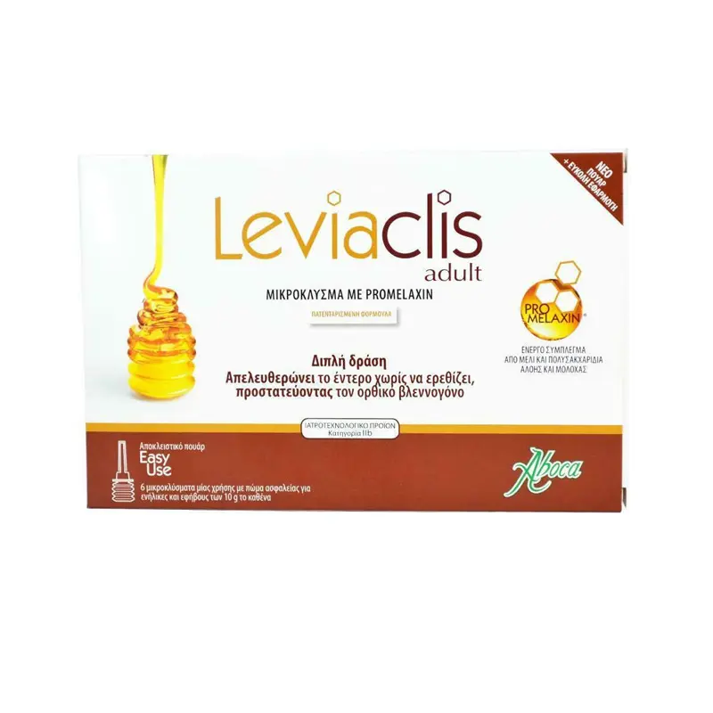 Aboca Leviaclis Adult Microenema, για δυσκοιλιότητα, 6 μικροκλίσματα