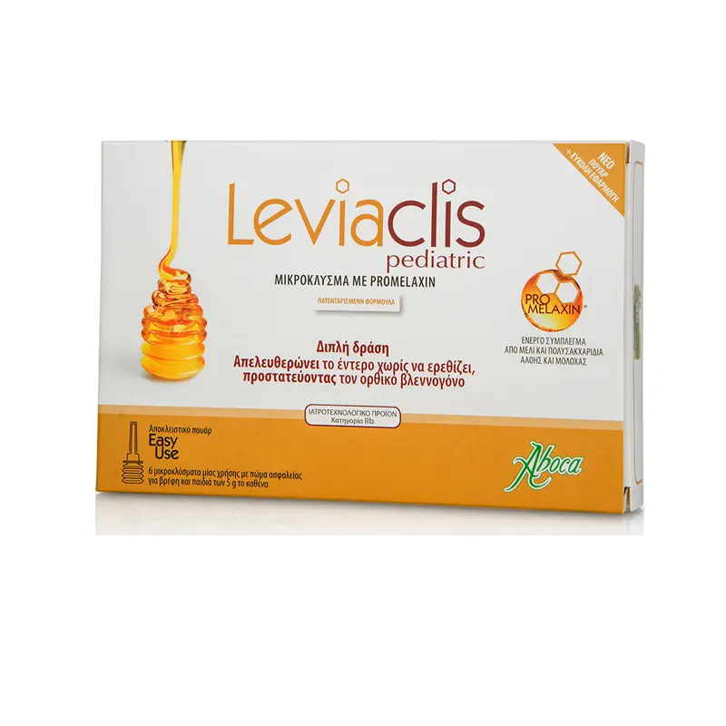 ABOCA Leviaclis Pediatric Microenema, για δυσκοιλιότητα, 6 μικροκλίσματα