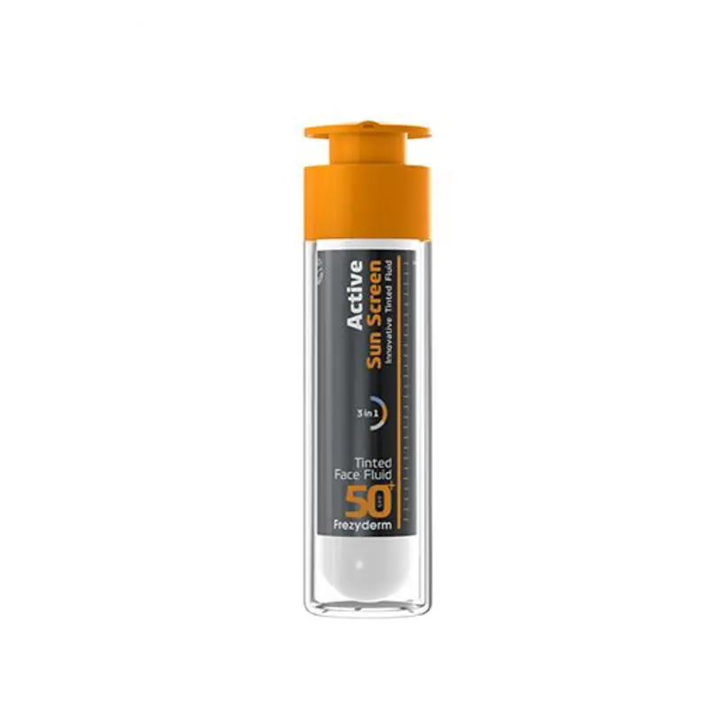Frezyderm Active Sun Screen Face Fluid spf 50+, Ενεργή υγρή αντηλιακή κρέμα προσώπου για πολύ υψηλή προστασία, 50ml
