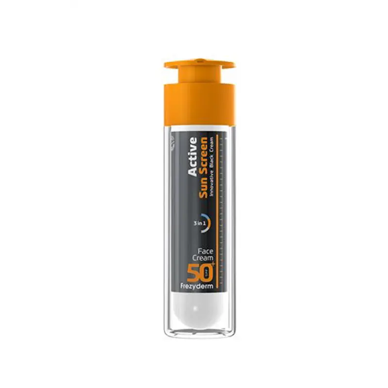 Frezyderm Active Sun Screen Face Cream spf 50+,  Ενεργή αντηλιακή κρέμα προσώπου για πολύ υψηλή προστασία, 50ml