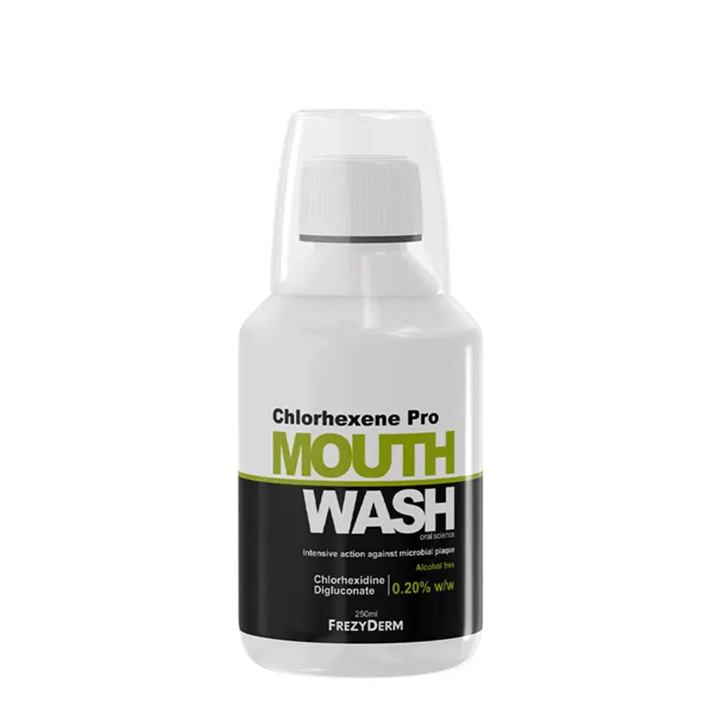 Frezyderm Oral Chlorexene Pro 0,20% Mouthwash, Στοματικό διάλυμα επικουρικής αντιμετώπισης των προβλημάτων των ούλων (ουλίτιδα – περιοδοντίτιδα), 250ml