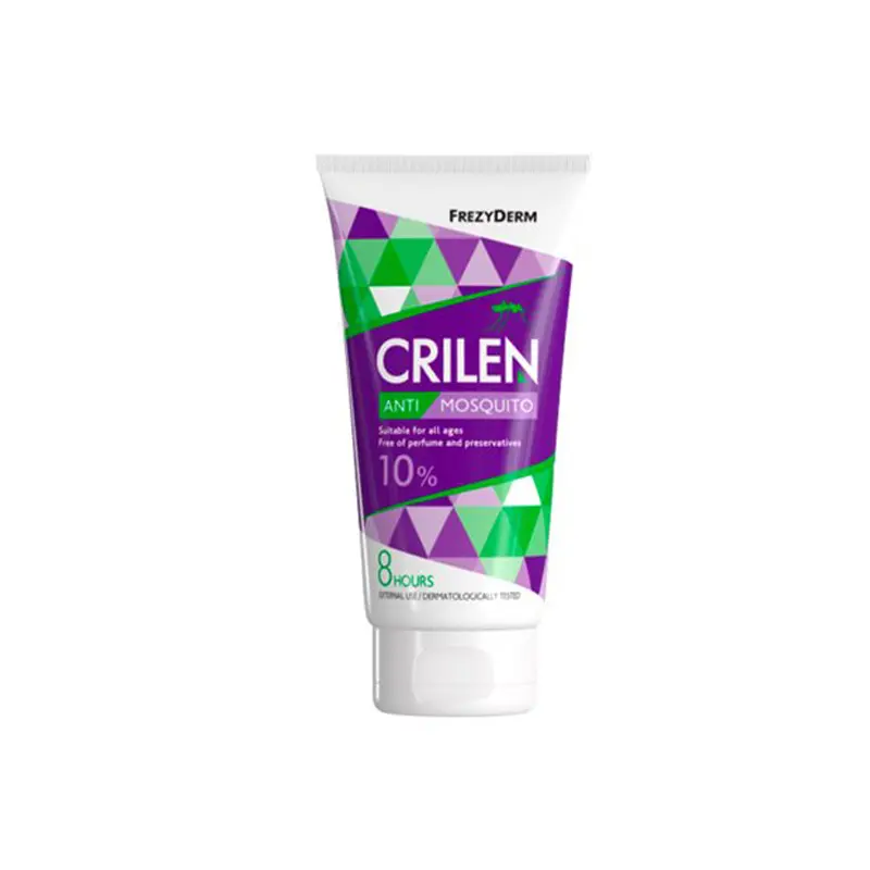 Crilen Anti-Mosquito 10%, Γαλάκτωμα που απωθεί αποτελεσματικά όλα τα κουνούπια και το κουνούπι τίγρης,150ml