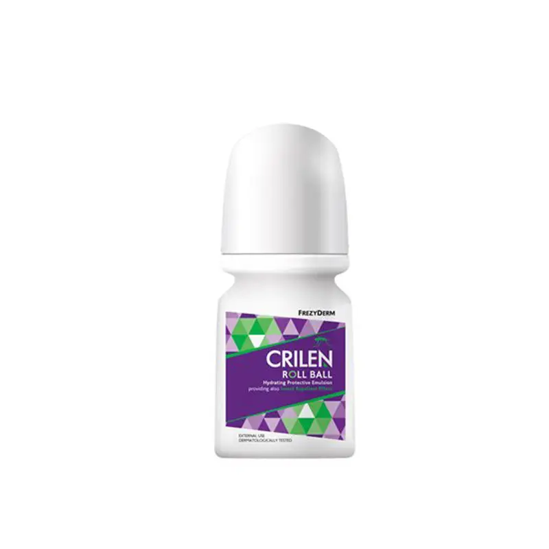 Crilen Roll Ball, Ενυδατικό προστατευτικό γαλάκτωμα και με εντομοαπωθητική δράση σε συσκευασία Roll Ball, 50ml