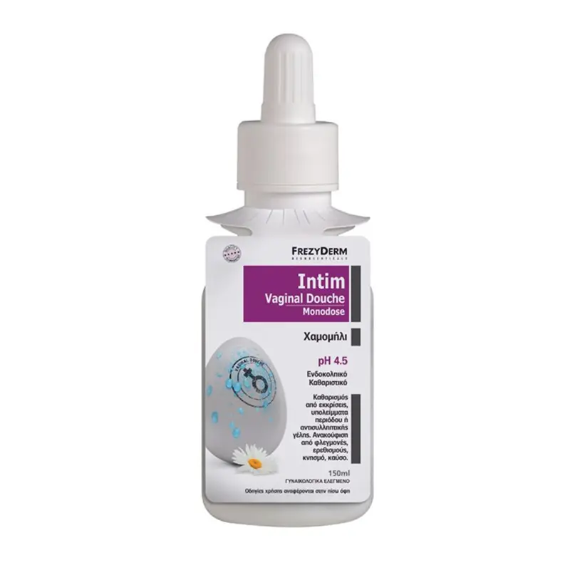 Frezyderm Intim Vaginal Douche ΧΑΜΟΜΗΛΙ pH4.5, Ενδοκολπικό καθαριστικό για την ενίσχυση της φυσιολογικής χλωρίδας, τη ρύθμιση του κολπικού pΗ και την προσωπική υγιεινή, 150ml