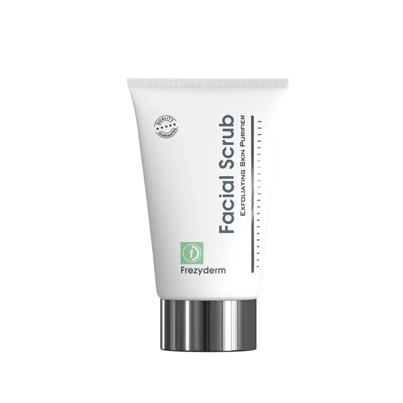 Frezyderm Facial Scrub, Απαλό και δροσερό gel απολέπισης, κατάλληλο και για ευαίσθητες επιδερμίδες, 100ml