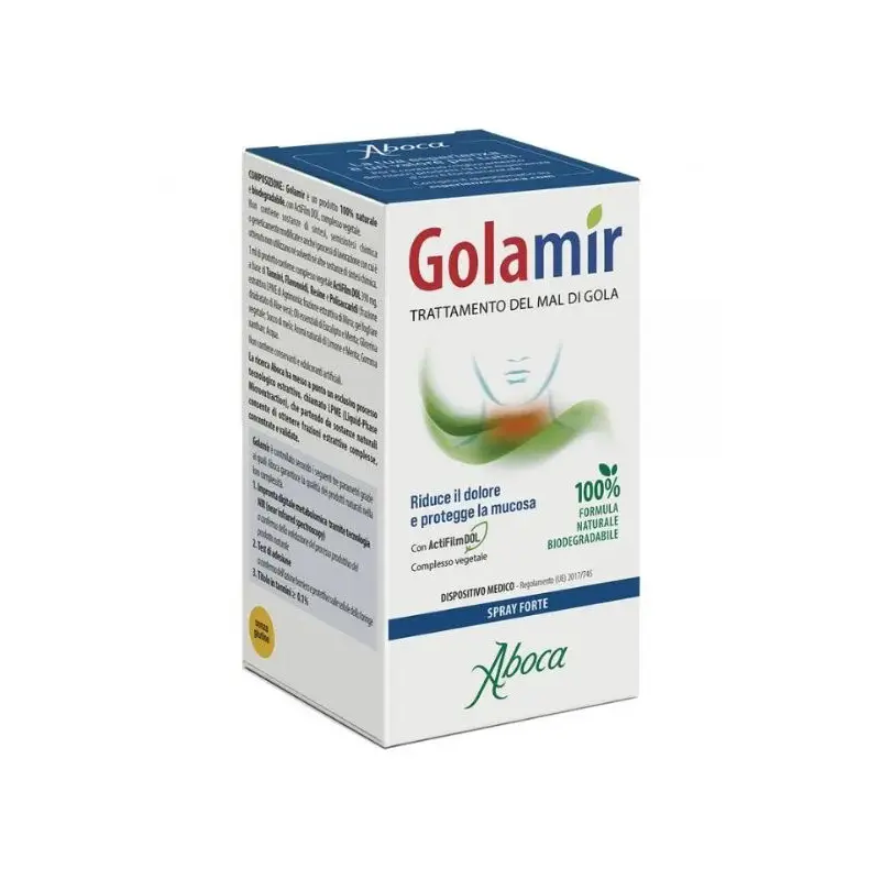 Aboca Golamir Spray Forte, Μειώνει τον πόνο και προστατεύει το βλεννογόνο, 30ml