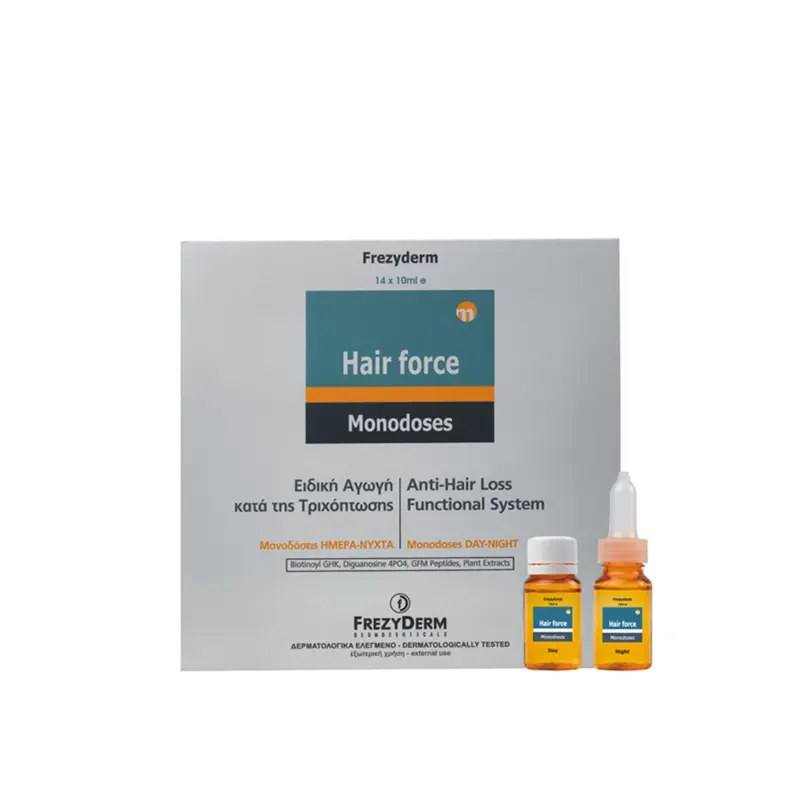 Frezyderm Hair Force Monodose Day/Night, Ειδική αγωγή μονοδόσεων κατά της τριχόπτωσης, 14x10ml