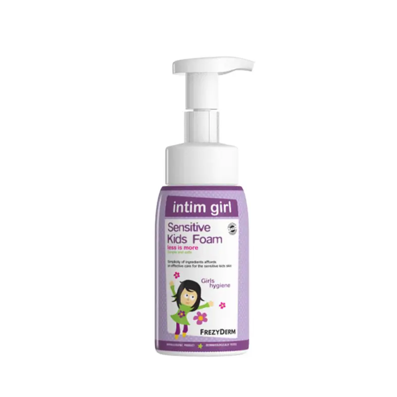 Frezyderm Intim Girl Foam, Αφρός καθαρισμού της ευαίσθητης περιοχής κατά τη νεογνική, παιδική και προεφηβική ηλικία, 250ml
