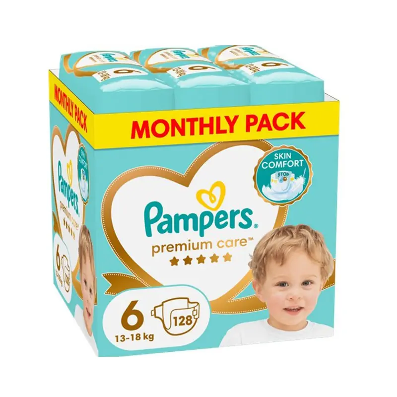 Pampers Premium Care No6, (13+kg), 128 τεμάχια