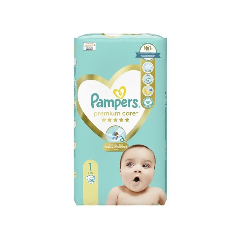 Pampers Premium Care No1, (2-5kg), 50 τεμάχια