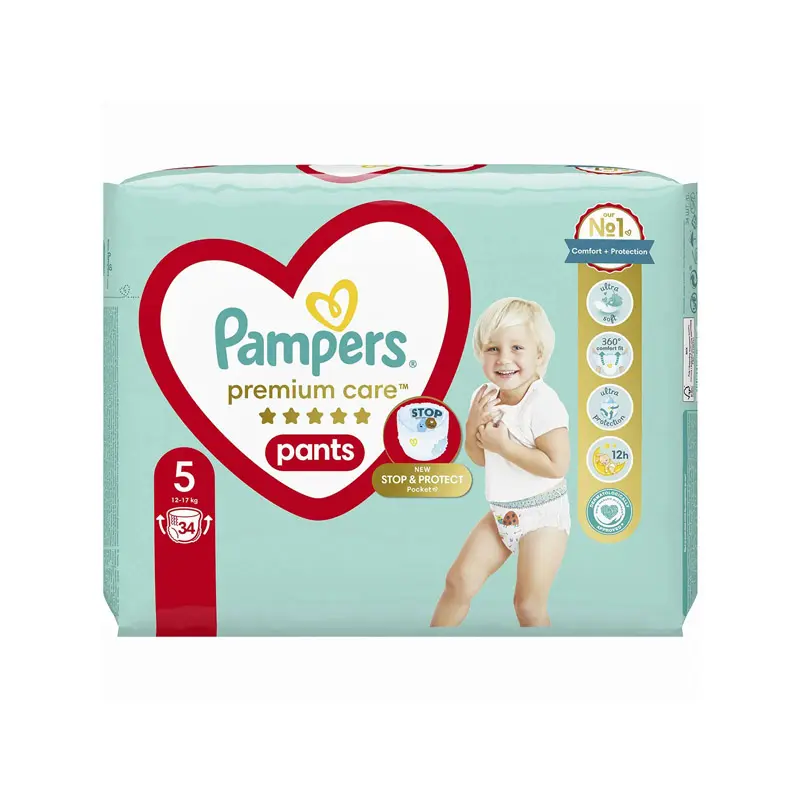 Pampers Premium Pants No5, (12-17kg), 34 τεμάχια