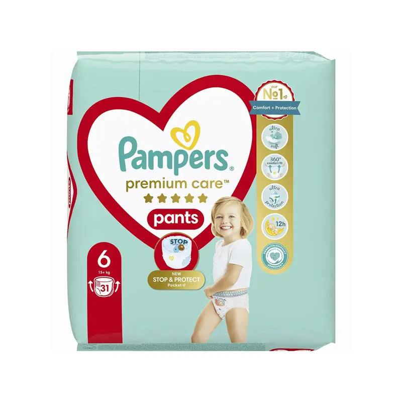 Pampers Premium Pants No6, (15+ kg), 31 τεμάχια
