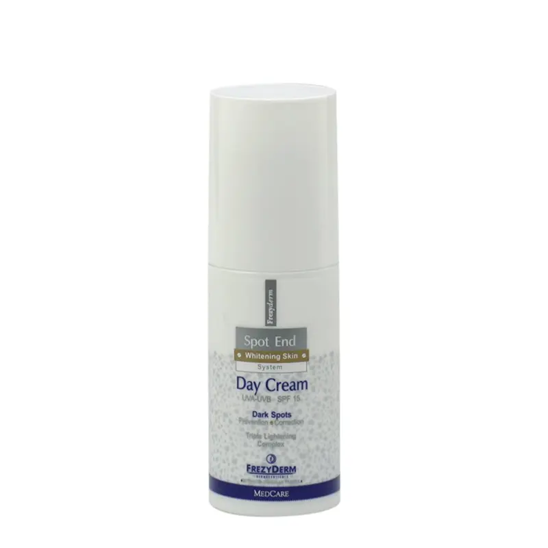 Frezyderm Spot End Day Cream spf15,Λευκαντική κρέμα ημέρας για τη πρόληψη και τη διόρθωση δυσχρωμιών,  50ml