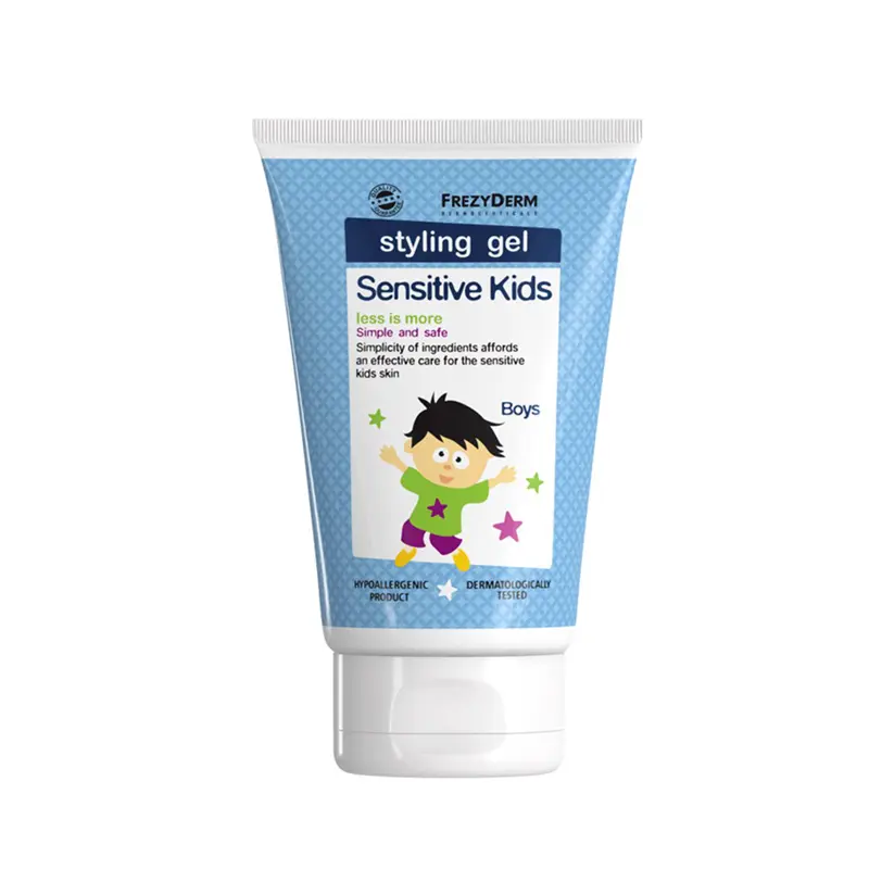 Frezyderm Sensitive Kid's Hair Styling Gel, Απαλό Gel για δυνατό κράτημα, θρέψη και τόνωση των μαλλιών,  100ml