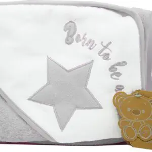 Playgro Home Hooded Towel, Πετσέτα με Κουκούλα Γκρι