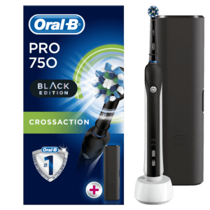 Oral-B Pro 750 Black Ηλεκτρική Οδοντόβουρτσα & ΔΩΡΟ Θήκη Ταξιδίου