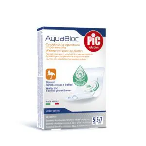 Pic Solution Aquabloc Αυτοκόλλητη Αδιάβροχη Γάζα, 5cmx7cm, 5 τεμάχια