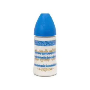 Suavinex Haute Couture Μπιμπερό Πλαστικό, θηλή Σιλικόνης, 270ml, Μπλε