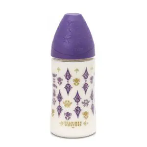 Suavinex Haute Couture Μπιμπερό Πλαστικό, θηλή Σιλικόνης, 270ml, Μωβ