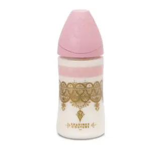 Suavinex Haute Couture Μπιμπερό Πλαστικό, θηλή Σιλικόνης, 270ml, Ροζ