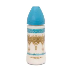 Suavinex Haute Couture Μπιμπερό Πλαστικό, θηλή Σιλικόνης, 360ml, Γαλάζιο