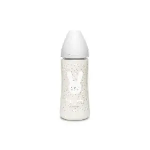 Suavinex Rabbit Μπιμπερό Πλαστικό, θηλή Σιλικόνης 4+ μηνών, 360ml, Grey