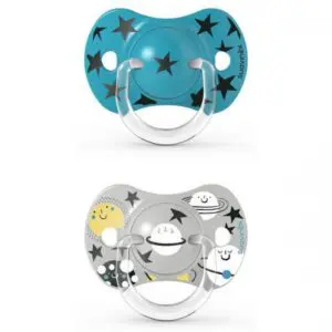 Suavinex Πιπίλα θηλή Σιλικόνης, 6-18 μηνών, Space Blue, 2 τεμάχια