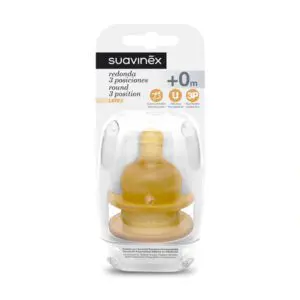 Suavinex Θηλή Ελαστική Ελεγχόμενης Ροής, 0+ μηνών