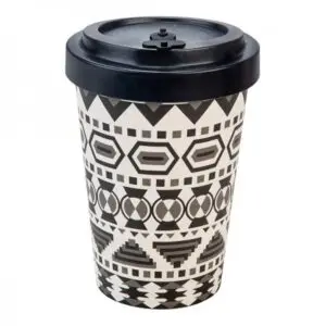 Well Κούπα Bamboo Aztec White Black, 400ml