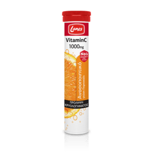 Lanes Vitamin C 1000mg, γεύση πορτοκάλι, 20 αναβράζοντα δισκία