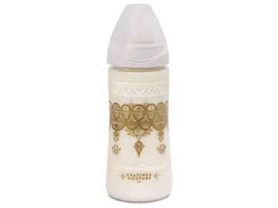 Suavinex Haute Couture Μπιμπερό Πλαστικό, θηλή Σιλικόνης, 360ml, Λευκό