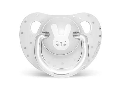 Suavinex Rabbit Πιπίλα, θηλή Σιλικόνης, 0-6 μηνών, Grey