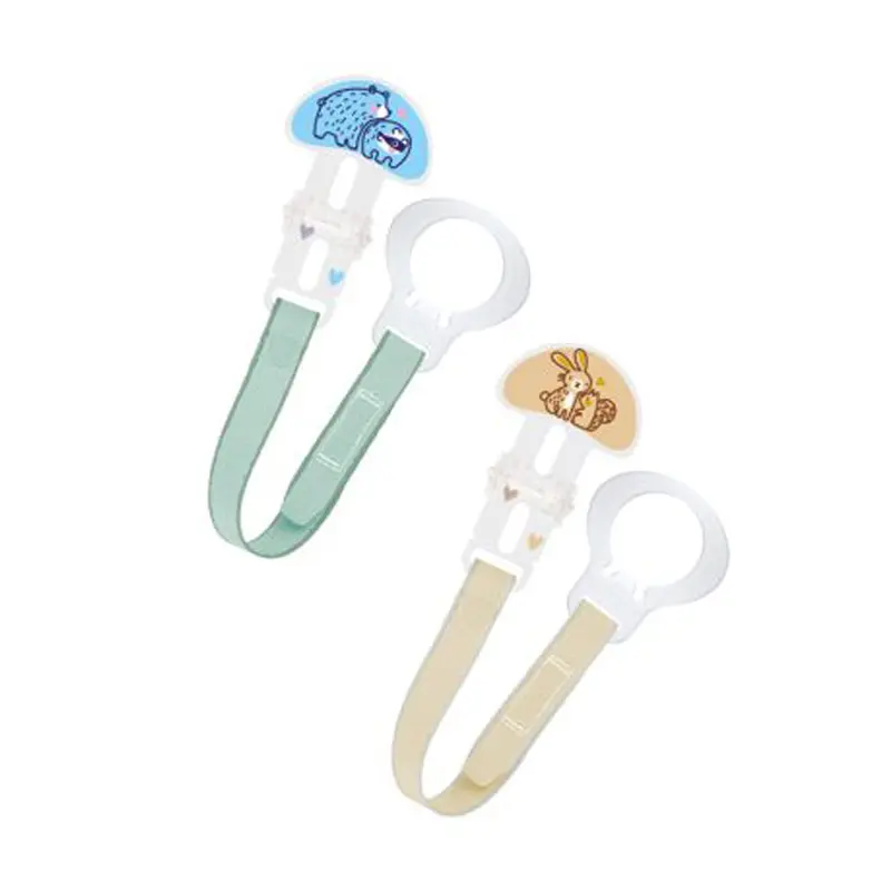 MAM Clip Set, Μαλακή Κορδέλα Στήριξης Πιπίλας, Μπλε, 2 τεμάχια
