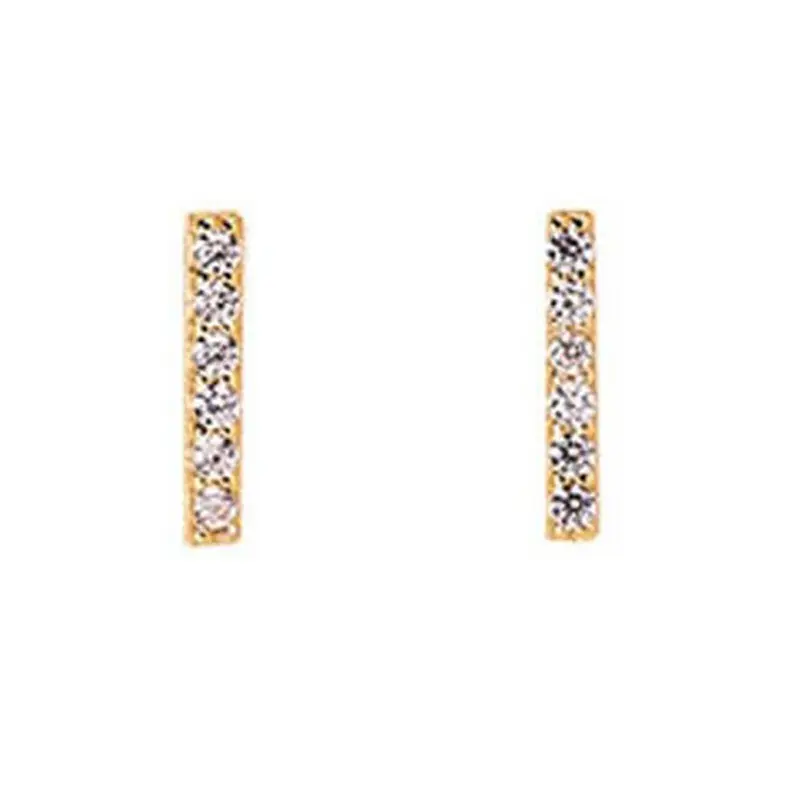 Dalee Σκουλαρίκια 05412 Gold Plated Crystals Bar