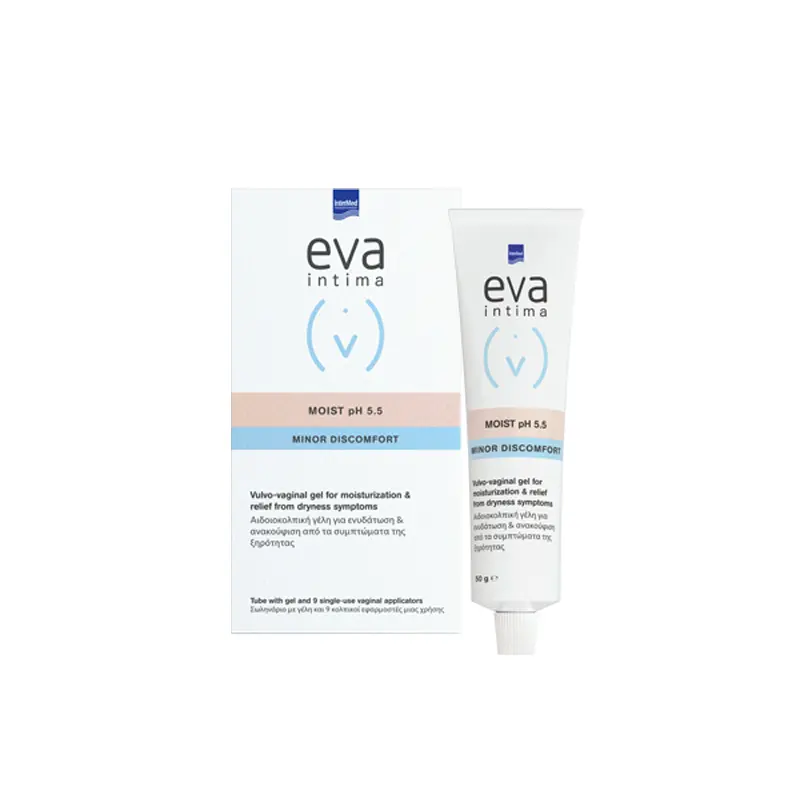 Eva Intima Moist Gel, Υγραντική και Λιπαντική Αιδιο-κολπική γέλη, 9 εφαρμοστές