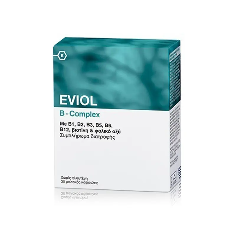 Eviol B-Complex Σύμπλεγμα Βιταμινών Β, 30 μαλακές κάψουλες