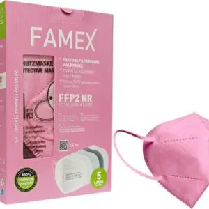 Μάσκα FFP2 Ενηλίκων Ροζ, 1 τεμάχιο