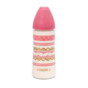 Suavinex Haute Couture Μπιμπερό Πλαστικό, θηλή Σιλικόνης, 360ml, Ροζ