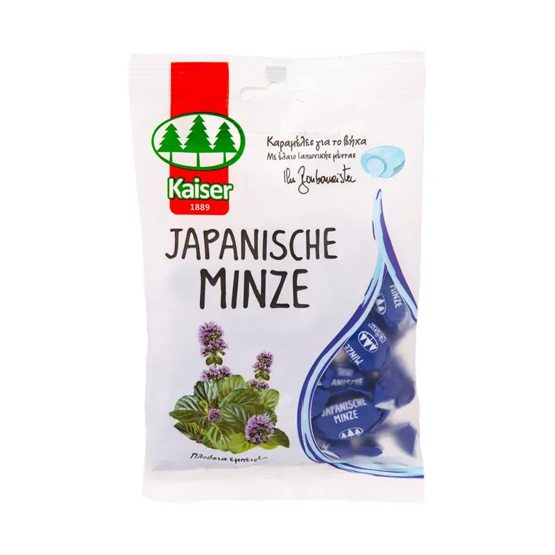 Kaiser Καραμέλες Japanische Minze (Με έλαιο Ιαπωνικής Μέντας), 90gr