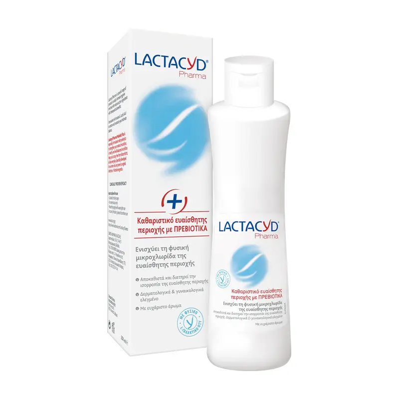 Lactacyd Pharma Prebiotic Plus, με Πρεβιοτικά για την ενίσχυση της φυσικής μικροχλωρίδας, 250ml