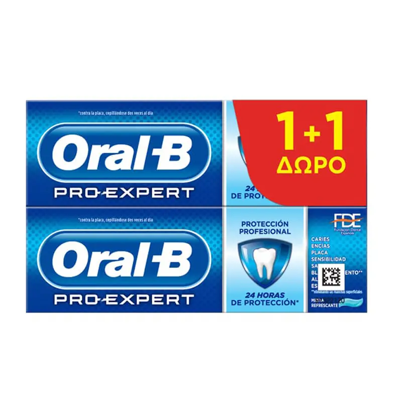 Oral-B Pro-Expert Professional Οδοντόκρεμα 1+1 ΔΩΡΟ, 2x75ml