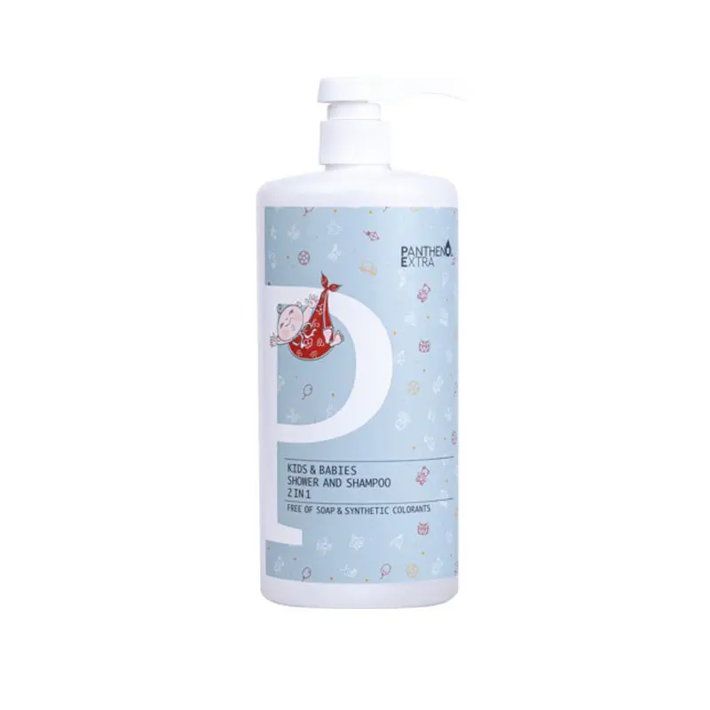 Panthenol Extra Kids & Babies Shower and Shampoo 2 in 1, Παιδικό & βρεφικό αφρόλουτρο-σαμπουάν χωρίς σαπούνι και χρώματα, 1lt