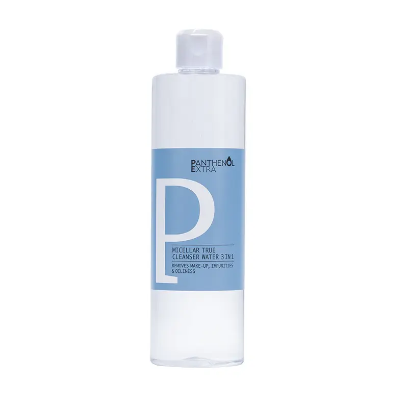 Panthenol Extra Micellar True Cleanser, Νερό καθαρισμού προσώπου 3 σε 1 για Αφαίρεση μακιγιάζ, ρύπων και λιπαρότητας, 500ml
