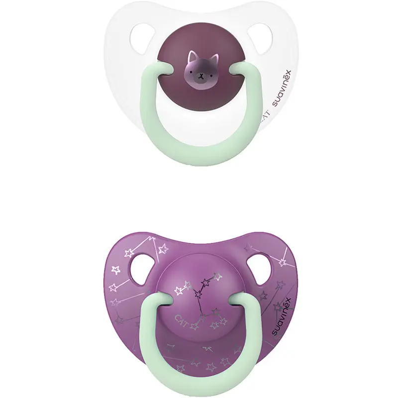 pipiles-silikonis-anatomikes-set-suavinex-night-cat-6-18m