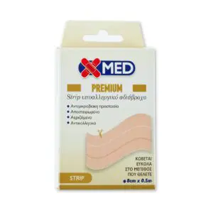 X-Med Premium, Strips Αδιάβροχα Εξαιρετικής Σταθερότητας, 0,5m x 8cm (Strips Μέτρου)