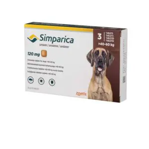 Simparica 120mg Αντιπαρασιτικά χάπια για σκύλους 40–60 kg, 1 δισκίο