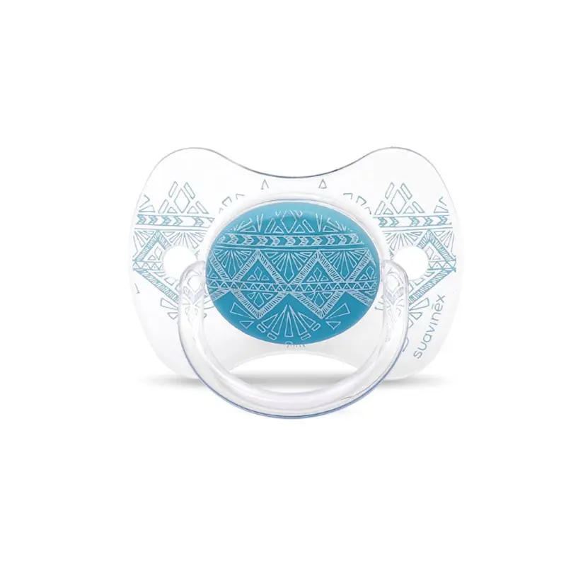 Suavinex Haute Couture Πιπίλα, θηλή Σιλικόνης, 0-4 μηνών, Γαλάζιο